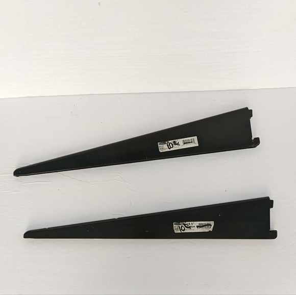 Rubbermaid 18.5 in. White Twin Track Bracket, Black, 2 Pack - Picture 1 of 8
